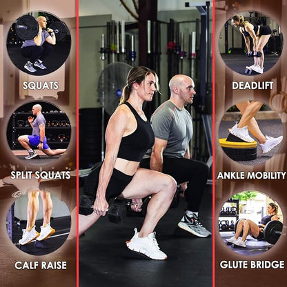 Squat Wedge Block: Doctor-Designed Pair of Adjustable