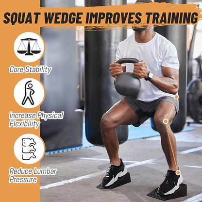 Squat Wedge,2 PCS Slant Board for Squats Height