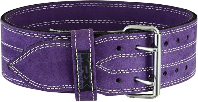 MRX Powerlifting Leather Belt 4" Wide 10mm Thickness 2 Prong