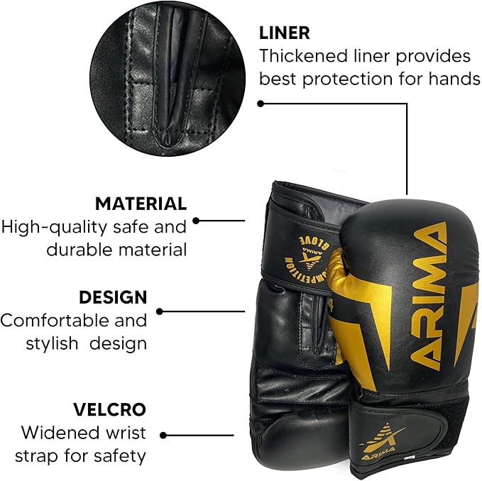 Boxing Gloves - Premium PU Leather, Heavyweight - Ideal for Boxing, Kickboxing, Muay Thai & Fitness Training