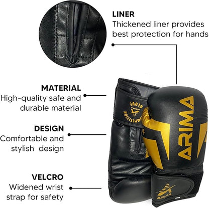 Boxing Gloves - Premium PU Leather, Heavyweight - Ideal for Boxing, Kickboxing, Muay Thai & Fitness Training