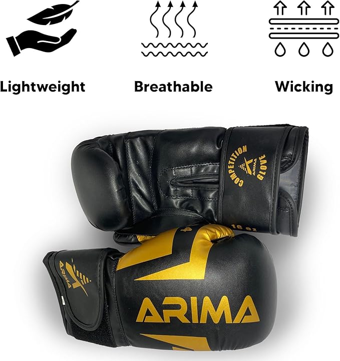 Boxing Gloves - Premium PU Leather, Heavyweight - Ideal for Boxing, Kickboxing, Muay Thai & Fitness Training
