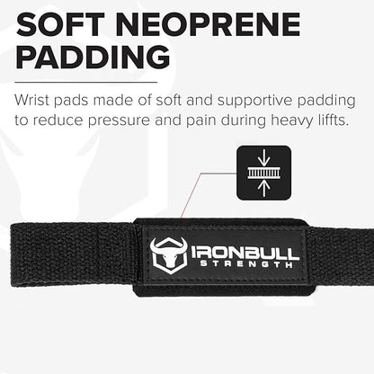 Lifting Straps (1 Pair) - Wrist Straps for Weightlifting - Lifting Straps Gym for Deadlift - Weight Lifting Straps for Weight Training - Gym Straps for Workout, Powerlifting, Strength Training and Bodybuilding - For Men and Women