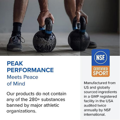 Creatine Monohydrate Powder - NSF Certified for Sport Creatine Supplement to Support Muscle Recovery, Pre + Post Workout Strength and Energy (1 lb / 90 Servings)