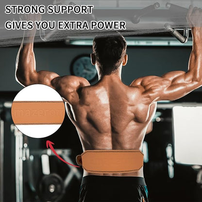 Leather Weight Lifting Belt for Men and Women