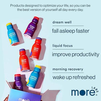 Morning Recovery, Electrolyte with Energy, Milk Thistle Drink Proprietary Formulation to Hydrate While Drinking for Morning Recovery, Highly Soluble Liquid DHM, Berry, Pack of 6