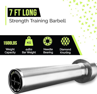 Invictus Men’s Barbell (7FT) (44LBS Bar Weight) (1500LBS
