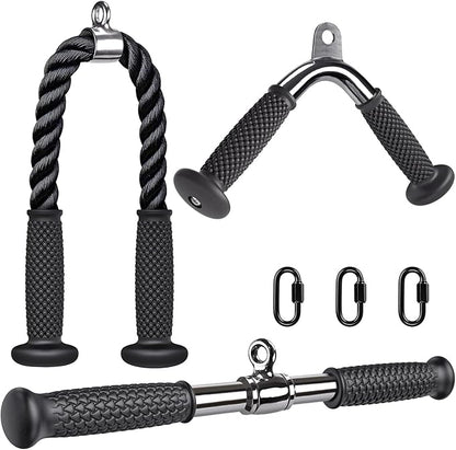 Kipika Tricep Pull Down Attachment, Cable Machine Accessories for Home Gym, Cable Machine Attachments Pulley System Gym, LAT Pull Down Attachment Weight Fitness