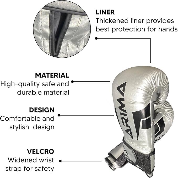 Boxing Gloves - Premium PU Leather, Heavyweight - Ideal for Boxing, Kickboxing, Muay Thai & Fitness Training