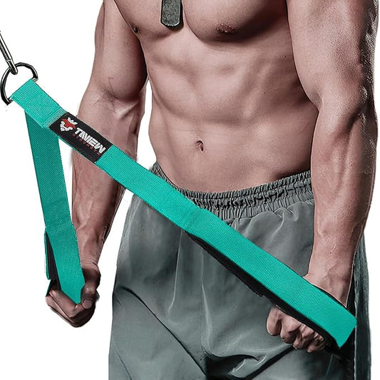 Tricep Rope Cable Attachment (Two Lengths Built in One) Greater Range of Motion,Tricep Pull Down Rope Extension Straps Cable Crossover Accessories