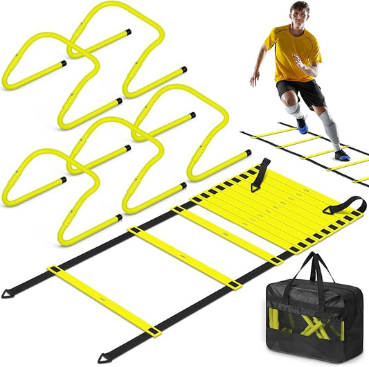 Speed and Agility Training Equipment: 5 Adjustable Agility 20ft Agility