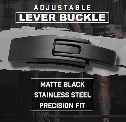 Weight Lifting Belt - Lever Gym Belt for Weightlifting 10mm Leather 4 Inches