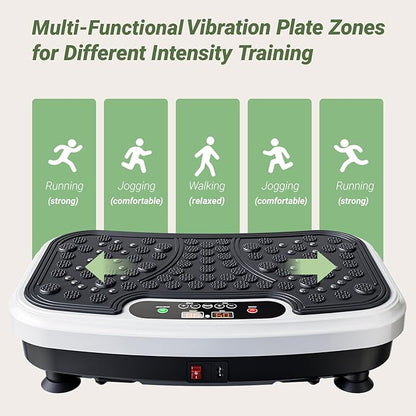 Whole Body Vibration Plate Exercise Machine Vibrating Plate Shaking with Weight 330lbs, Shake Plate Exercise Machine Power Plate Vibration Platform for Fitness Equipment Workout