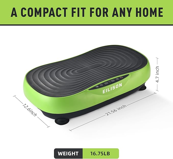 EILISON FITABS 3D Vibration Plate Exercise Machine with Seat - Ocsillation, Pulsation + Vibration Platform, Push Up, Vibration Machine for Lymphatic Drainage, Weight Loss, Recovery