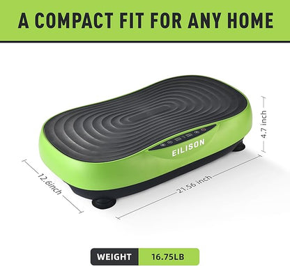 EILISON FITABS 3D Vibration Plate Exercise Machine with Seat - Ocsillation, Pulsation + Vibration Platform, Push Up, Vibration Machine for Lymphatic Drainage, Weight Loss, Recovery
