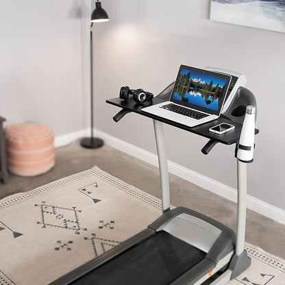 VIVO Universal Treadmill Desk with Phone Slot and Cup Holder, Ergonomic Platform for Notebooks, Tablets, Laptops, and More, Fits Treadmill Handlebars up to 31 inches, STAND-TDML2A