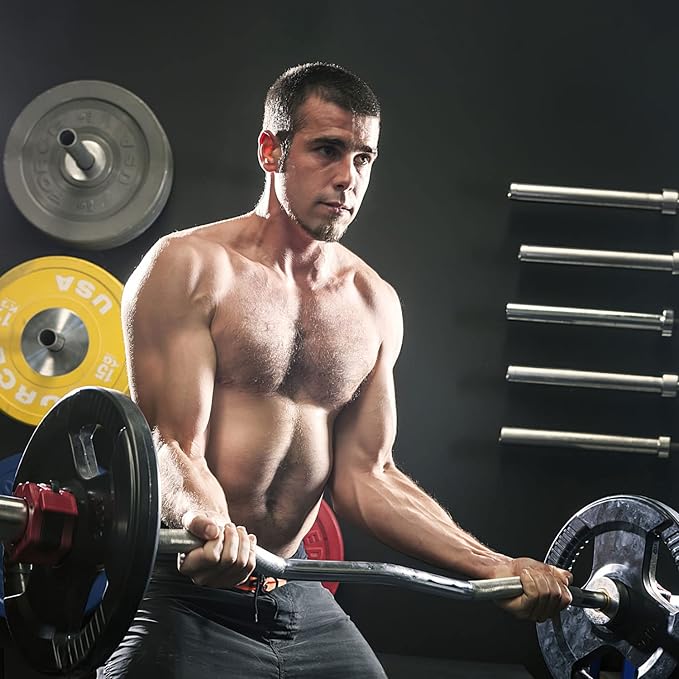 Elevens Olympic Barbell Training Curl Weight Bar 300LBS/330LBS/700LBS /1000LBS/1500LBS Capacity,Chrome