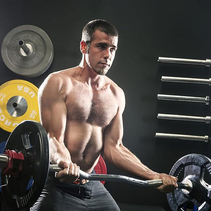 Elevens Olympic Barbell Training Curl Weight Bar 300LBS/330LBS/700LBS /1000LBS/1500LBS Capacity,Chrome