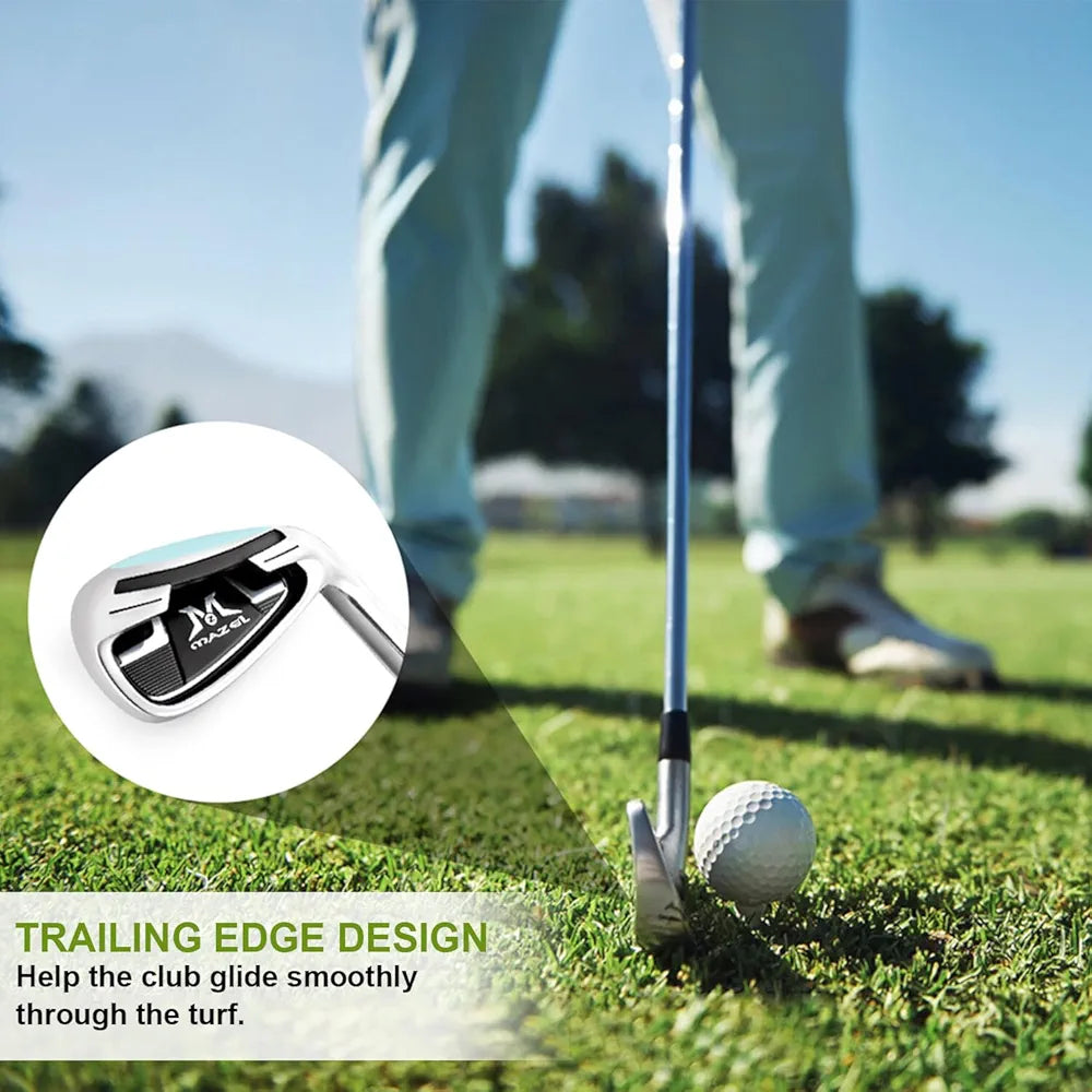 MAZEL Golf Individual Iron 1,2,3,4,5,6,7,8,9, Golf Iron with Steel Shafts for Right Handed Golfers