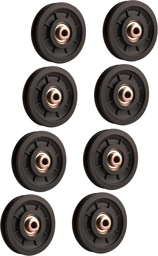 LFJ 90mm/3.5" Nylon Bearing Pulley Wheel Replace for Gym Equipment Part Cable Merchine