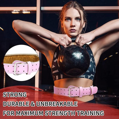 Leather Weight Lifting Belt for Men and Women