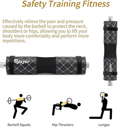 Squat Pad Barbell Pad - Neck & Shoulder Protective Foam Workout Weight Lifting Bar Cushion for Lunges & Hip Thrusts, Fit Standard and Olympic Bars Perfectly, Multi-color Choices