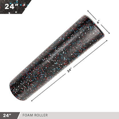 High-Density Round Foam Rollers - 4 Size and 8 Color
