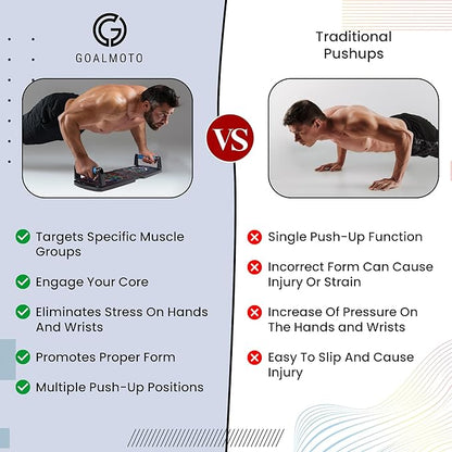 Solid Push Up Board with Automatic Smart Counter, Foldable Push Up Board, Push Up Bar at Home Gym, Professional Strength Training Equipment For Man and Women, Gift for Boyfriend