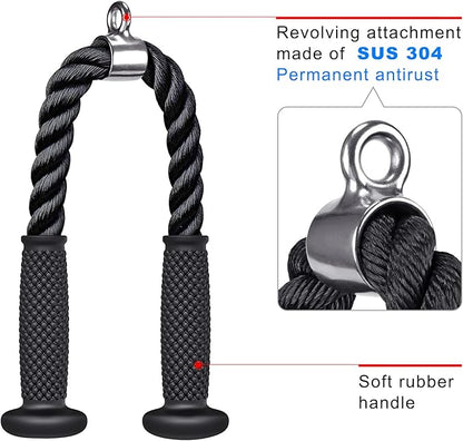Kipika Tricep Pull Down Attachment, Cable Machine Accessories for Home Gym, Cable Machine Attachments Pulley System Gym, LAT Pull Down Attachment Weight Fitness