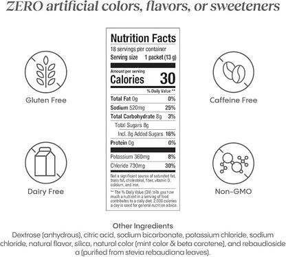 Hydralyte Low Sugar Rapid Rehydration - Lightly Sparkling Electrolyte Powder Packets, 16 oz Serve | Limeade Hydration Packets | Hydration for Heat, Travel Essential - Workout Essential (18 Count)