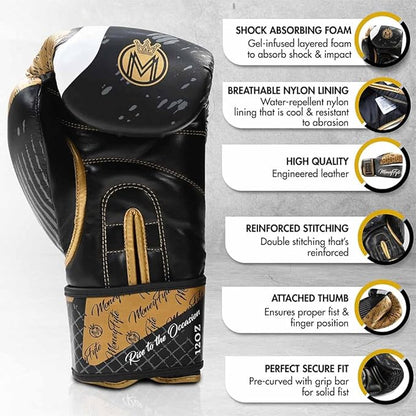 Boxing Gloves for Men & Women - Boxing, Kickboxing, Muay Thai, MMA, Training & Sparring - Punching Bag & Heavy Bag Gloves - MoneyFyte