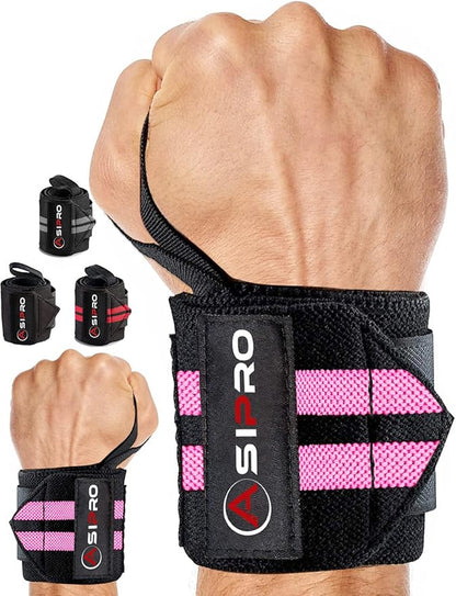 Wrist Wraps for Weightlifting 18" Wrist Straps for Weightlifting Weight Lifting Wrist Wraps for Men & Women, Muñequeras para Gym Wrist Support for Working Out, Gym Wrist Wraps for Powerlifting