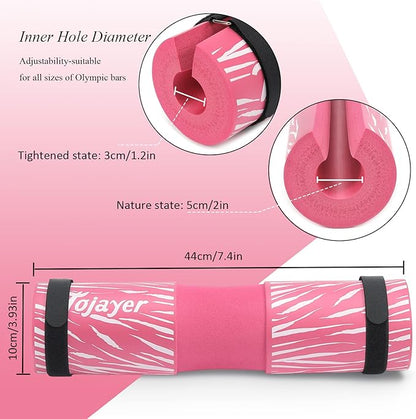 Squat Pad Barbell Pad - Neck & Shoulder Protective Foam Workout Weight Lifting Bar Cushion for Lunges & Hip Thrusts, Fit Standard and Olympic Bars Perfectly, Multi-color Choices