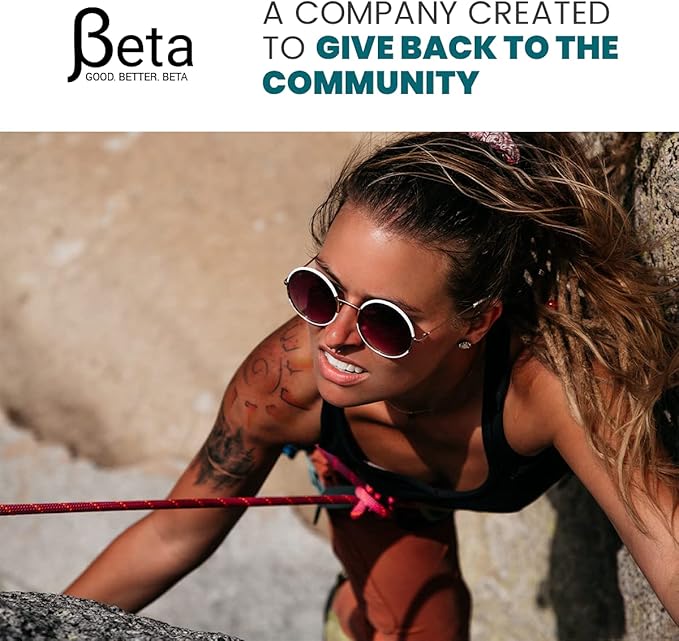 Beta Rock Climbing Chalk Premium, Heat Treated Loose Powdered Rock Climbing Chalk Made with 100% Magnesium Carbonate. 100% of Profits Donated. The Strongest Grip Possible. (Chalk Powder, Hand Chalk)