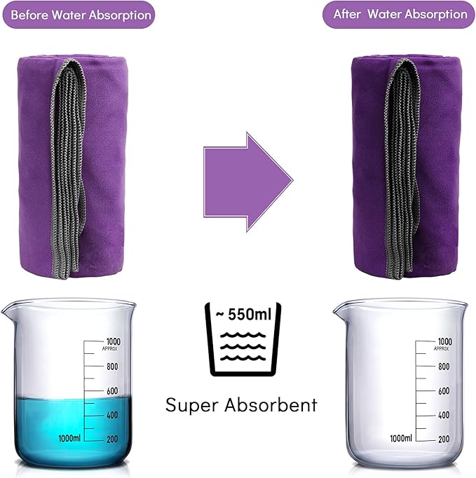 SYOURSELF 2 Pack Microfiber Camping Towel (S:32"x16")
