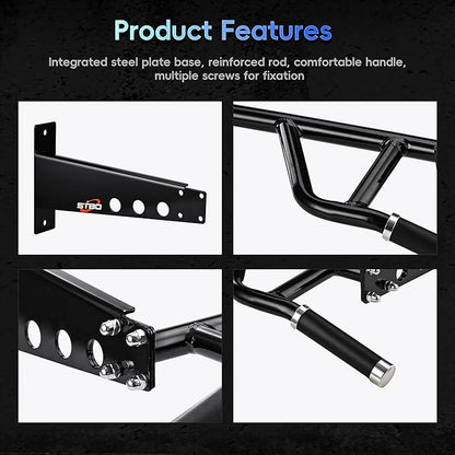 Multifunctional Wall Mounted Pull Up Bar - 48’’ 500 lbs