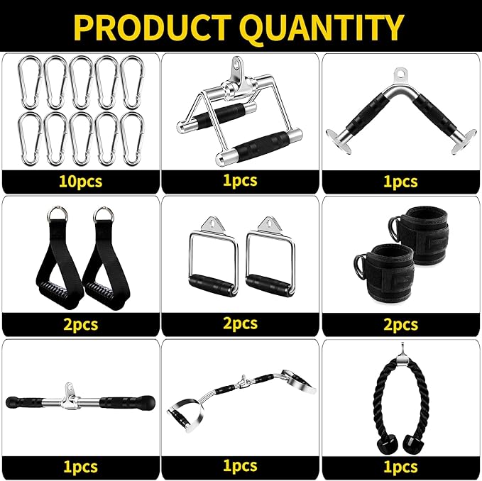 Cable Machine Attachment LAT Pulldown Attachments Cable Machine Accessories for Home Gym