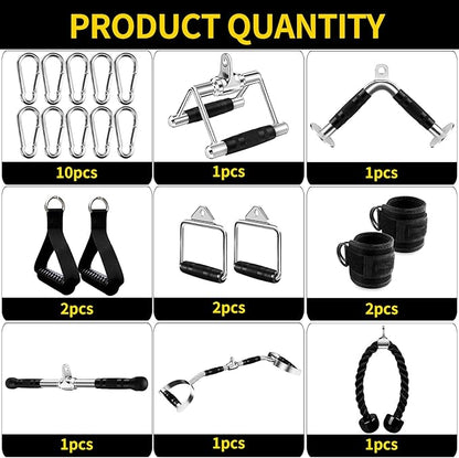 Cable Machine Attachment LAT Pulldown Attachments Cable Machine Accessories for Home Gym