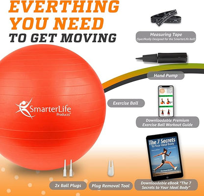 SmarterLife Workout Exercise Ball for Fitness