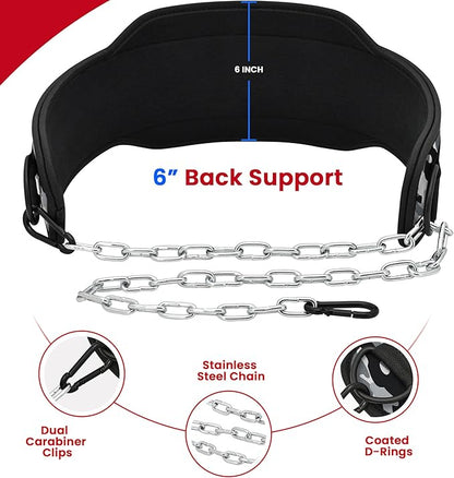 RDX Dip Belt for Weight Lifting 36 Inch 6” Padded