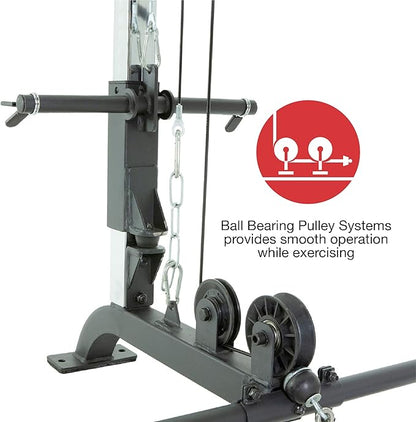 Fitness Reality Squat Rack Power Cage with Optional LAT Pulldown, Cable Crossover