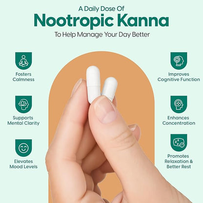 Kannect Capsules with 3% Kanna Alkaloid| Elevates Mood, Boosts Energy Levels, Enhances Mental Clarity | Sceletium Tortuosum Daily Supplements for Men & Women (30 Count)