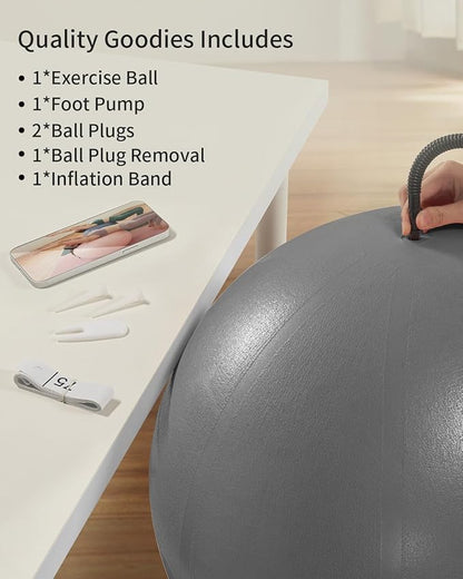 Anti-Burst Exercise Ball for Working Out