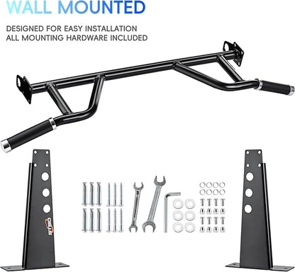 Multifunctional Wall Mounted Pull Up Bar - 48’’ 500 lbs