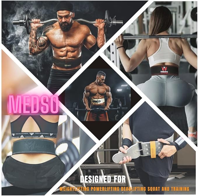 Weightlifting Lever Belt 100% Pro Genuine Leather Deadlifting,10MM Thick 4” Wide