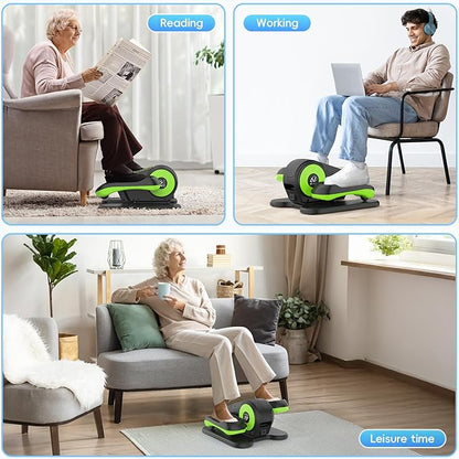 ANCHEER Under Desk Elliptical, Electric Leg Exerciser While Sitting for Seniors, Fully Assembled Motorized Ellipse Leg Exerciser Seated Elliptical Machine with 12 Adjustable Speeds