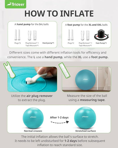 Trideer Ball Chair Yoga Ball Chair Exercise Ball
