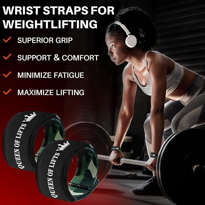 TECEUM Wrist Lifting Straps with Neoprene Padding Support – Heavy Duty Wrist Workout Straps For Men and Women – Ideal for Powerlifting, Strength Training, Bodybuilding