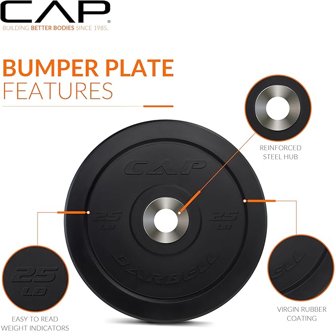 CAP Barbell Rubber Olympic Bumper Plate