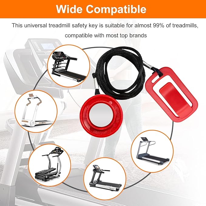 Treadmill Safety Key for NordicTrack, Proform, Image, Weslo, Reebok, Epic, Golds Gym, Freemotion, and Healthrider Treadmills
